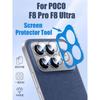 1-3Pcs 9D HD Transparent Camera Protect for Xiaomi POCO F8 Pro F8Ultra Clear Lens Tempered Glass Film with Screen Protector Tool