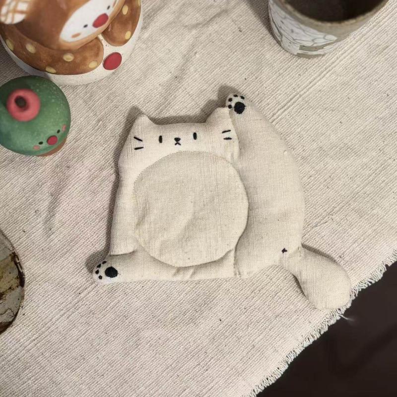 1PCS Coffee Table Mat Decorative Heat Insulation Coaster Tea Table Mat Cute Lazy Coaster For Dining Bar Study Desk Living Room