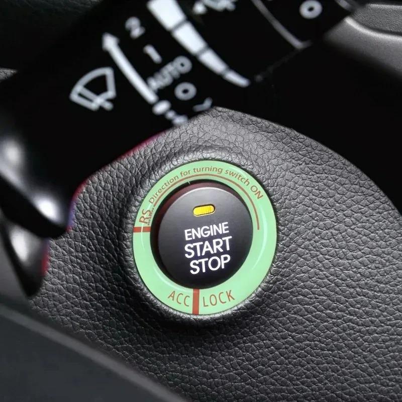 Luminous Car Ignition Key Ring Stickers Night Glowing Decoration Sticker Car Motorcycle 3D Sticker Decals Key Fluorescent Circle