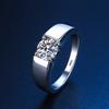 С сертификатом кольцо унисекс из серебра 925 пробы с круглым цирконием и бриллиантом 0,5 карата, обручальное кольцо, обручальное кольцо для влюбленных, ювелирные изделия