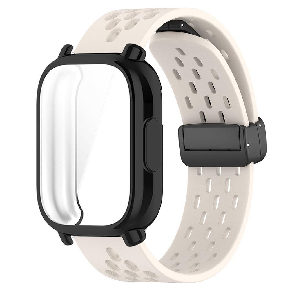 Дышащий ремешок+чехол для Redmi Watch 5 Active Силиконовый спортивный браслет Полностью закрывающий защитный чехол для ремешка Redmi Watch 5 Lite