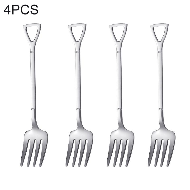 1/2/4 шт. Лопата Ложки Вилка Чайные ложки из нержавеющей стали Креативная кофейная ложка для мороженого Десертная ложка Посуда Набор столовых приборов