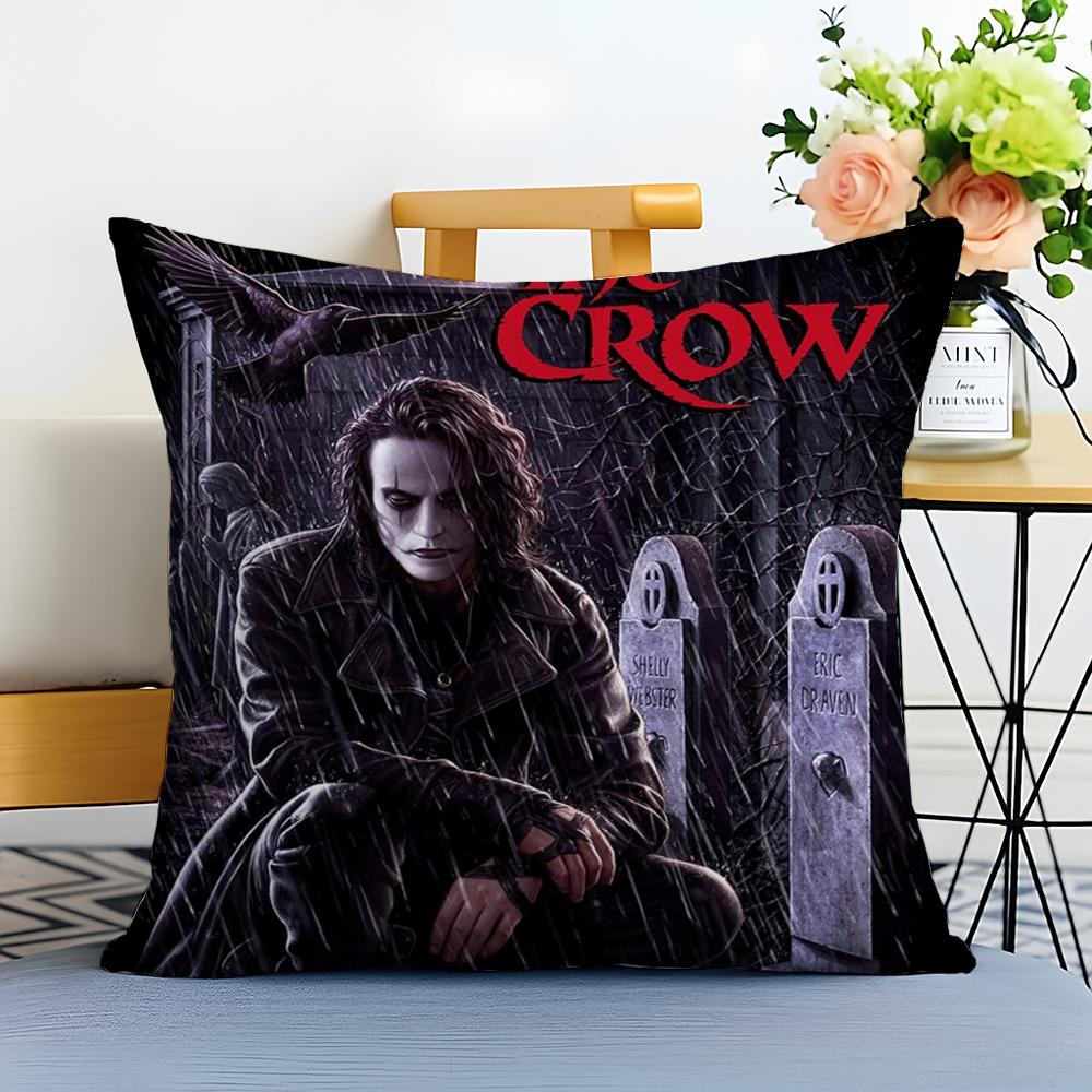 RRaven CCrow Movie Cushion Cover Washable Linen Pillowcase Soft for Sofa Bed Cozy Home Room Decor