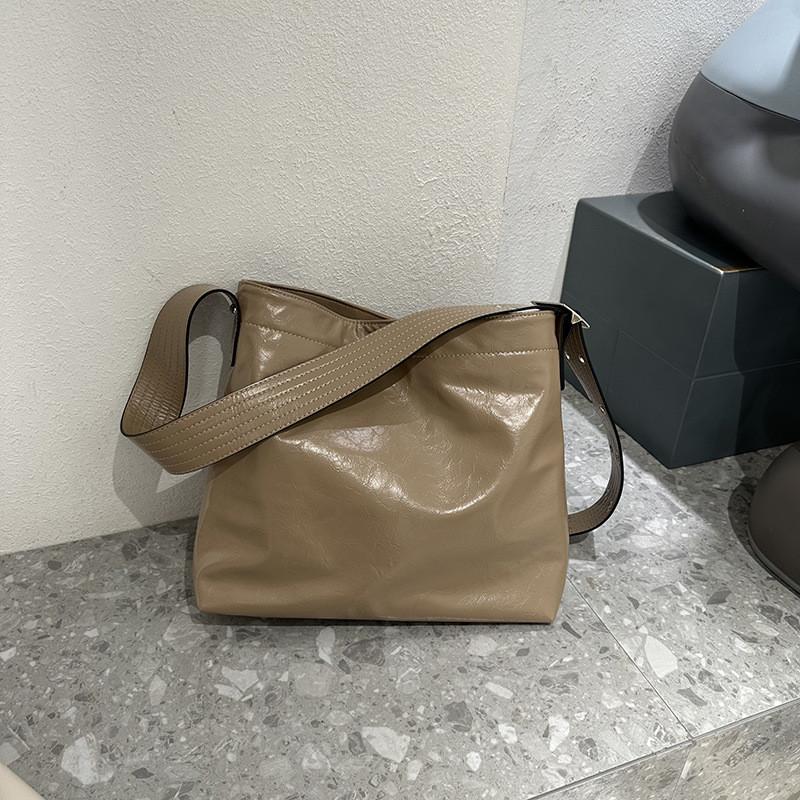 IELGY Женская сумка через плечо, большая сумка, простая ретро сумка большой вместимости с широким плечевым ремнем