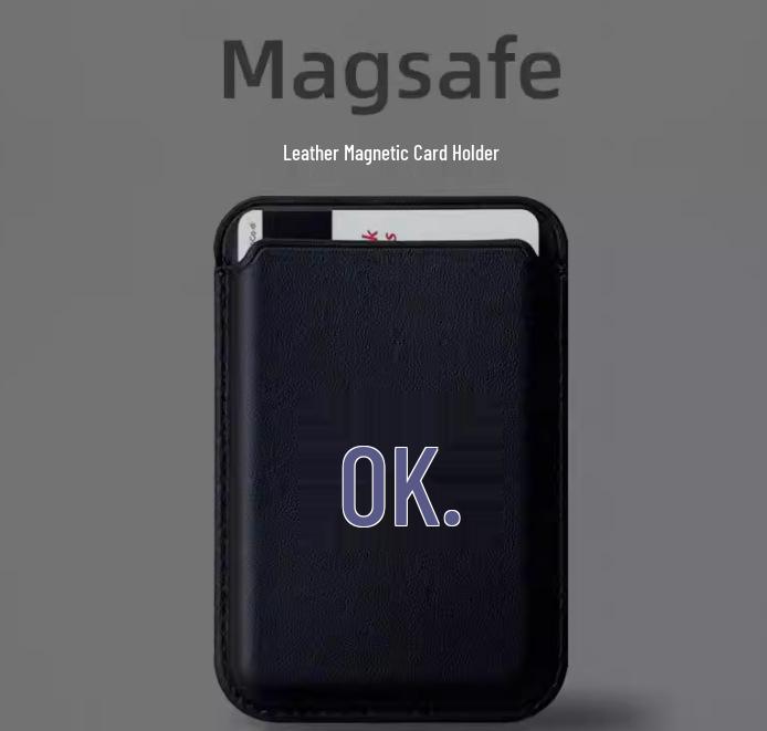 Кожаный магнитный держатель для карт MAGsafe для телефонов Apple - Удобное хранение карт для быстрого доступа
