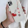 Sweet Cool Sparkling Heart Phone Charm Straps Car Keys Hanging Pendants Bag Decoration Lanyard Purse Accessories