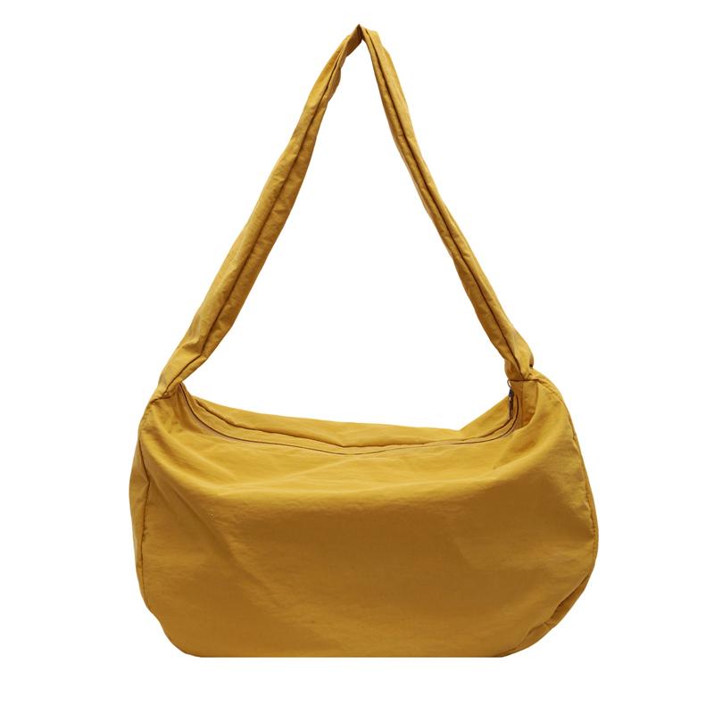 Холщовая сумка женская сумка-пельмень однотонная сумка через плечо большая вместимость сумка через плечо