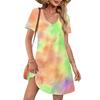 Summer Dresses For Women Loose V Neck Short Sleeve Casual T Shirt Dress Sundresses Swimsuit Coverup With Pockets