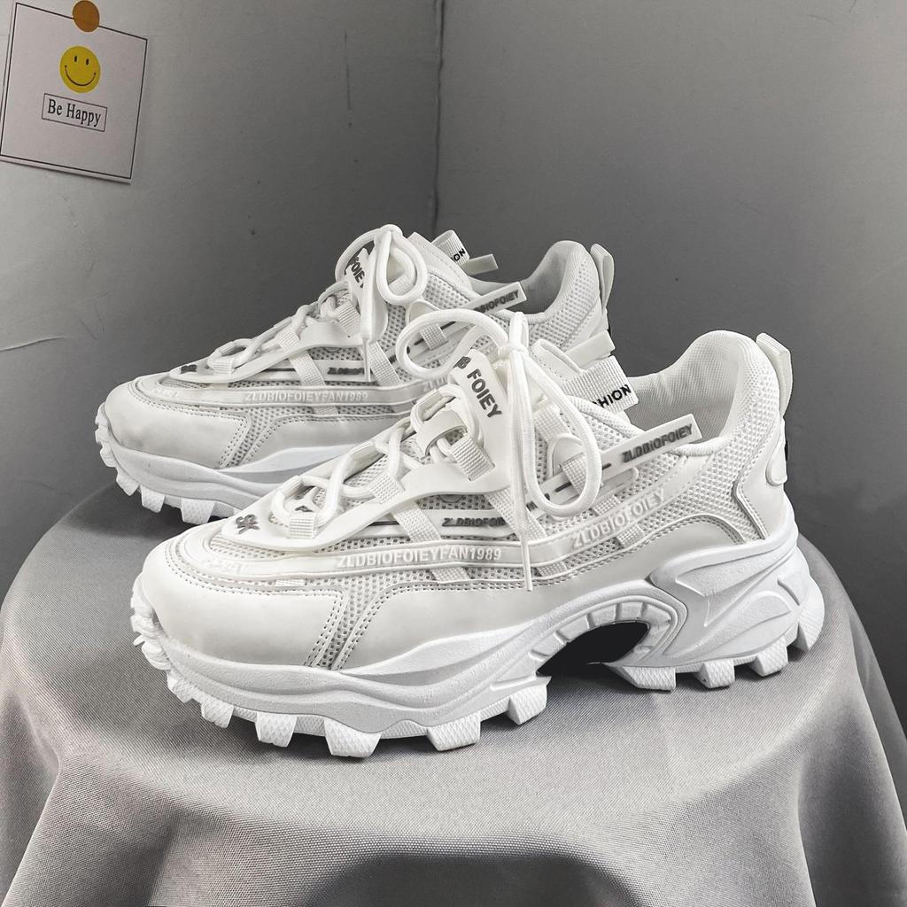 Spring new casual shoes breathable dad shoes heightening shoes large size sports INS style