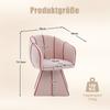 Swivel Chair, Suitable for Adults and Teenagers. Ergonomic Design with High Backrest, Ideal for Bedroom and Living Room (Pink Chenille)
