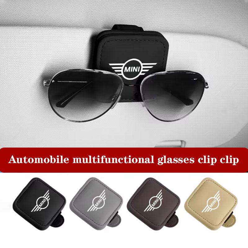 Car Sunglasses Holder Sun Visor Multifunction Portable Ticket Card Clip For Mini Cooper S R55 R56 R50 R53 R60 F55 F56 Countryman akvnt44