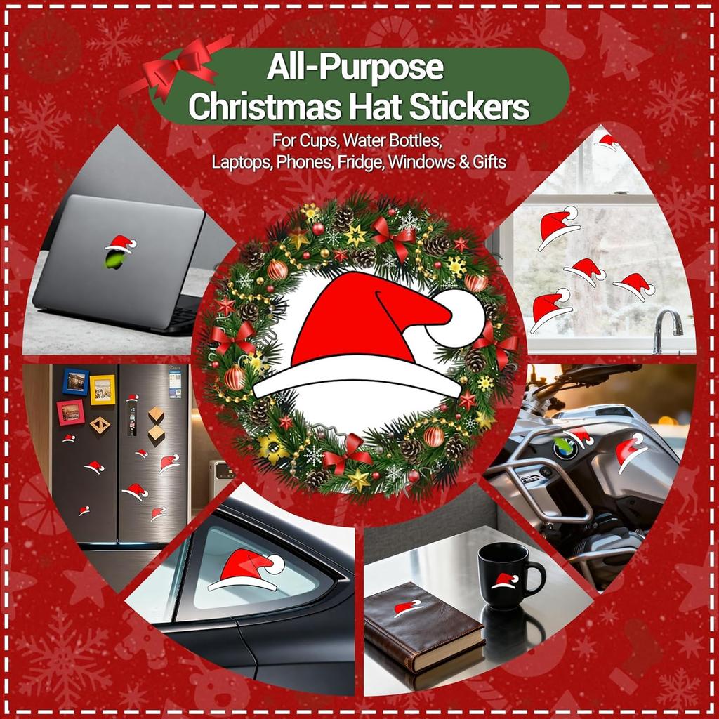7 шт. Водонепроницаемые наклейки на шляпу Рождественские наклейки для наклеек на автомобиль для Больше, Автомобильные наклейки для рождественского подарка