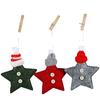 1pc Gifts DIY Xmas Ornaments Tree Red Star Pendant Christmas 2023 Party Home Decor