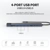 Многофункциональный адаптер 10-в-1 USB-C - HDTV с Ethernet 100M и USB-концентратором для мобильных устройств, ПК, игровых приставок