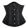 Palace Style Women Underbust Corset Adjustable Back Strap Floral Bustier Jacquard Design Body Shaping Girdle Cosplay Party Streetwear