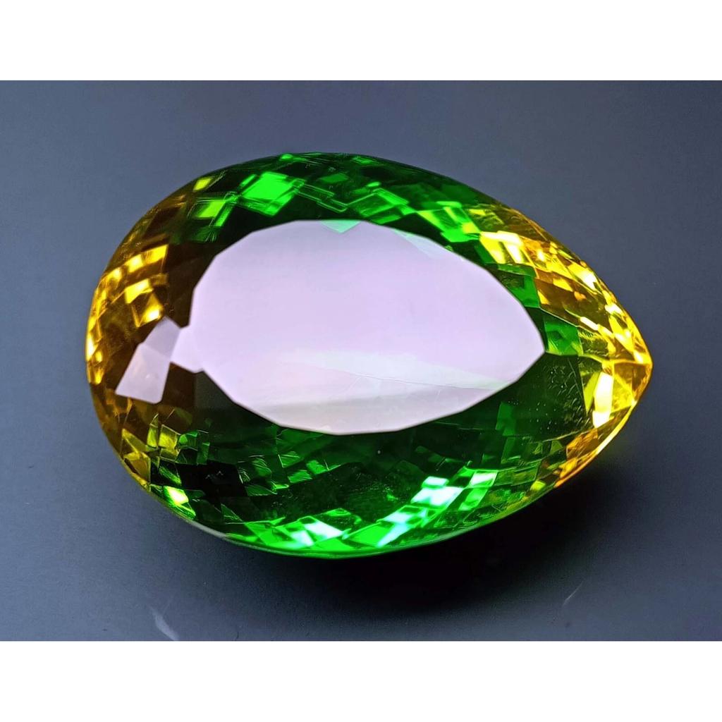 Pear Cut Natural Tourmaline Bi-Color 74-75 Ct Stunning Certified Loose Gemstone