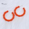 1 пара женских одинарных сережек-кольца, модные милые стильные акриловые круглые серьги ярких цветов, праздничное платье, украшения для ушей, аксессуары на день рождения