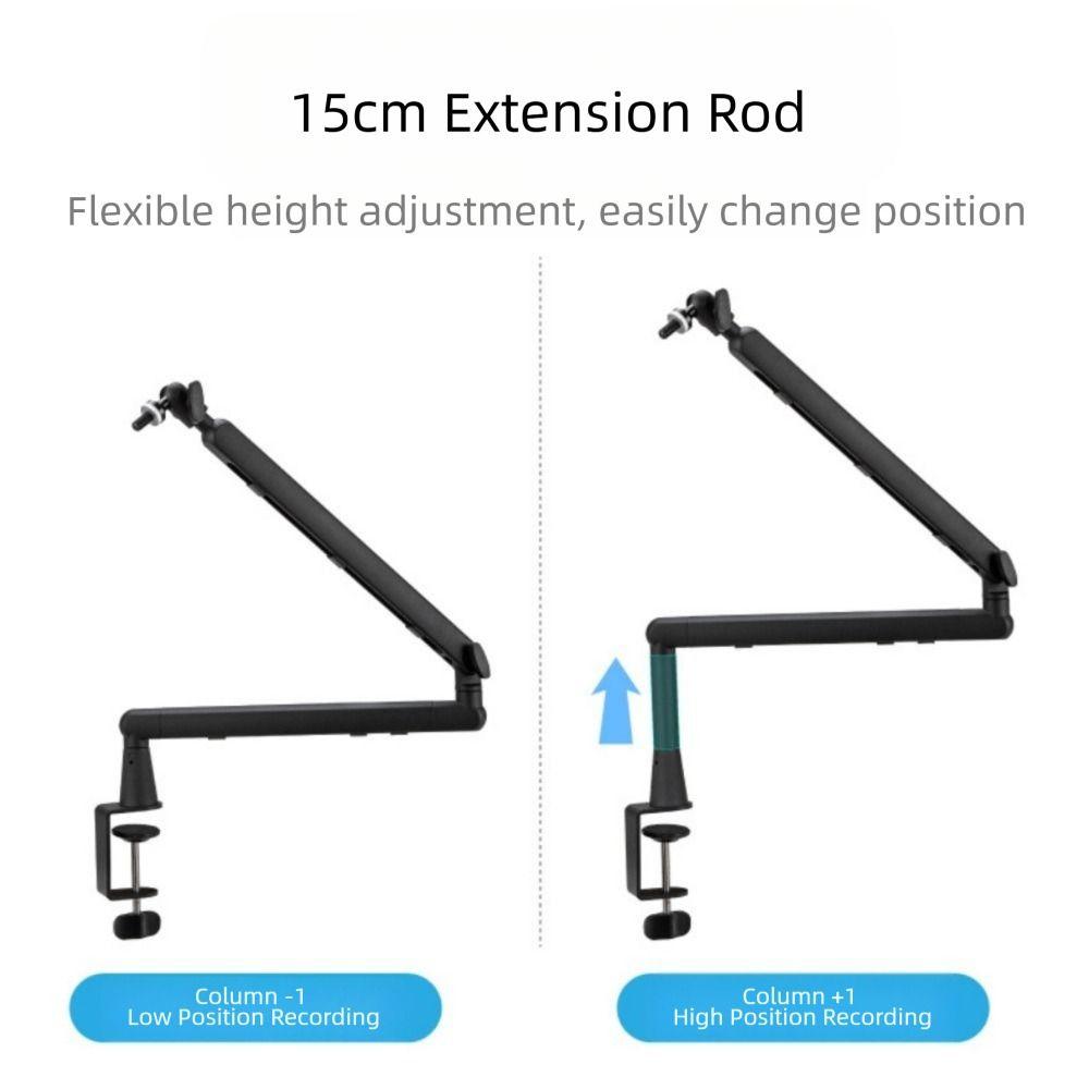 Aluminium Studio Low Profile Mic Arm Mic Low Level Cantilever Bracket Broadcasting Room