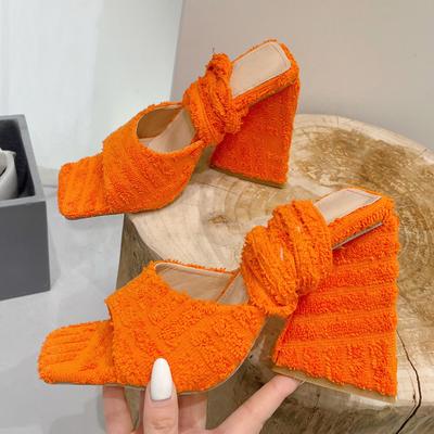 2024 Новые летние женские босоножки с квадратным носком и высоким каблуком, зеленые вечерние женские босоножки в римском стиле, большой размер 42