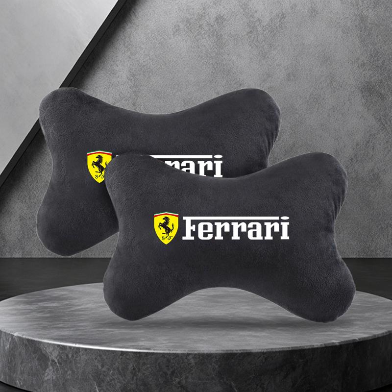 2/4pcs Car Neck Headrest Pillow Seat Belt Protector Pads For Ferrari F1 F8 F80 SF90 Stradale SF90Spider 296 GTB 296 GTS 812 ZXX2