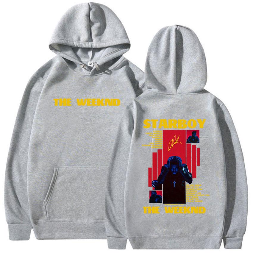 Рэпер THE WEEKND STARBOY Альбом 2025 Мерч Худи Мужчины Женщины Харадзюку Готика Хип-хоп Мода Пуловер Толстовки Фанаты Уличная одежда