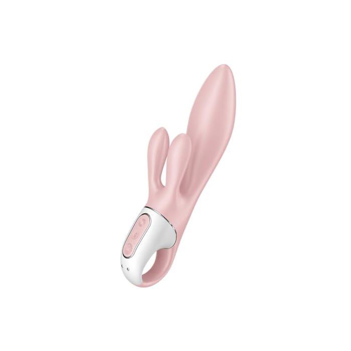 Vibromasseur Rabbit - Satisfyer - Air Pump Bunny 3 - Gonflable - 12 programmes - Étanche