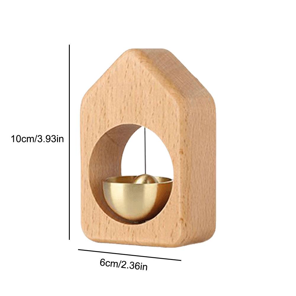 Wood Doorbell Dopamine Wind Chime Hanging Japanese Style Doorbells Home Decorative for Refrigerator Doors Restaurant Home