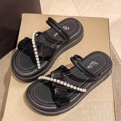 Новая верхняя одежда повседневные сандалии тапочки женские крутые тапочки нескользящие толстоподошвенные милые баотоу дезодорирующие мягкие подошвы универсальные тапочки