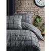 Parure de lit - 1 housse de couette 240 x 220 cm + 2 taies d'oreiller 60 x 60 cm - 100% coton renforcé - Noir