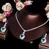 Heart Of The Ocean Light Luxury Temperament Necklace Earrings Set Micro-Inlaid Zircon Dress Dinner Accessories