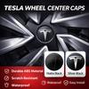 4 шт. Колпачки ступицы колеса с логотипом для, комплект крышек для Model 3 Y S X, Замена эмблемы колпака ступицы, Матовый черный и Серебристо-черный