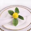 New Simulation Lemon Plant Napkin Ring 1Pcs Fruit Meal Buckle Restaurant Hotel Model Room Napkin Ring Party Supplies
