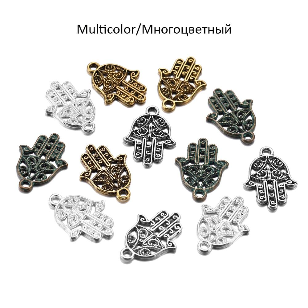 20 шт./лот античная бронза подвески Хамса защита ладони кулон для браслета ожерелье ювелирные изделия ручной работы 21x15 мм
