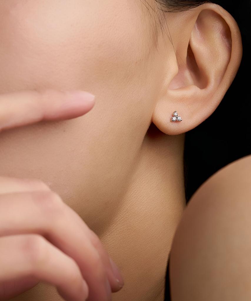 Серьги Lloyd Silver 925 с тремя камнями Lles26108S