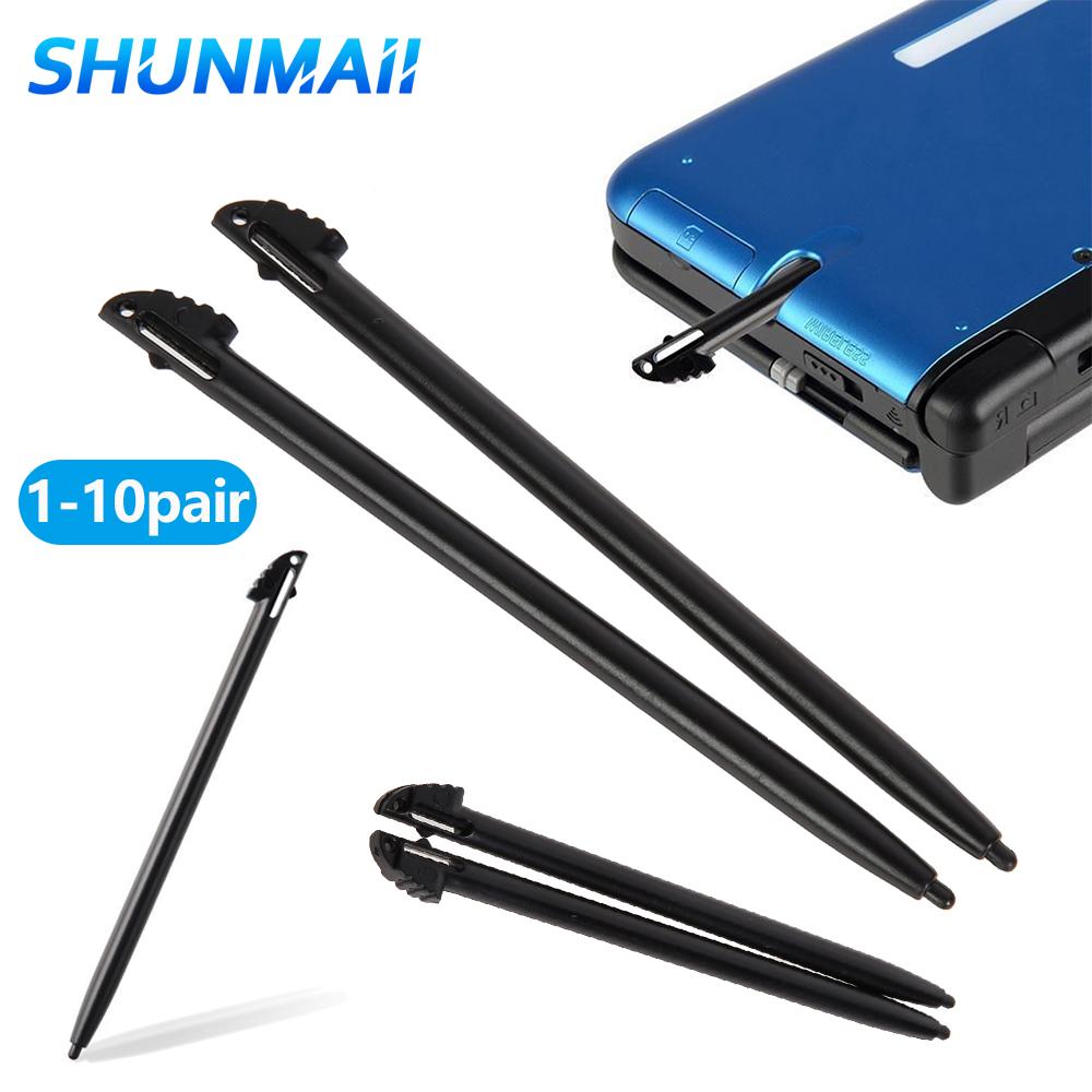 1-10 пар стилусов для сенсорного экрана Nintendo 3DS XL LL, совершенно новые игровые аксессуары, черный пластиковый игровой сенсорный карандаш