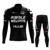 Зимний термофлисовый велосипедный трикотаж HUUB, комплект Maillot Ropa Ciclismo с длинными рукавами, одежда для велосипеда, сохраняющая тепло, велосипедная одежда
