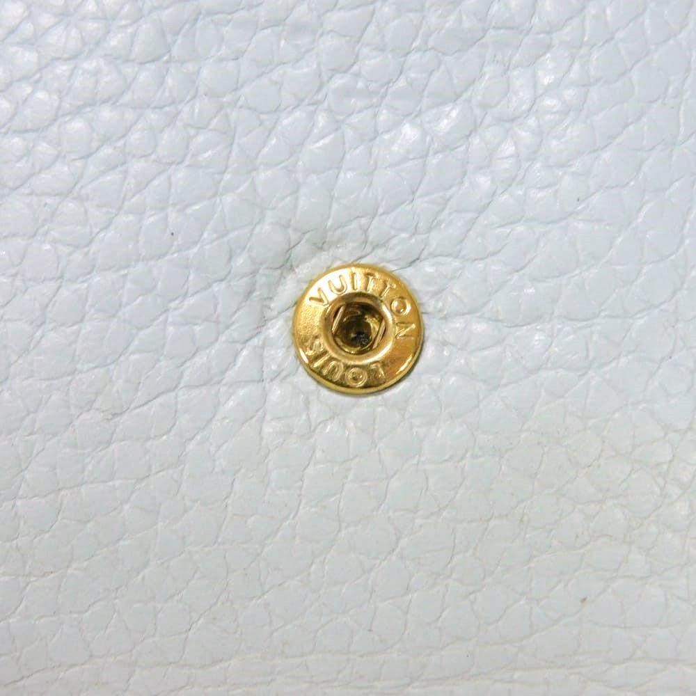 Used 12564 Portefeiulle Capucines XS M69061 7942 LV Logo Pastel Light Blue Japan Exclusive Taurillon Clemence Blue