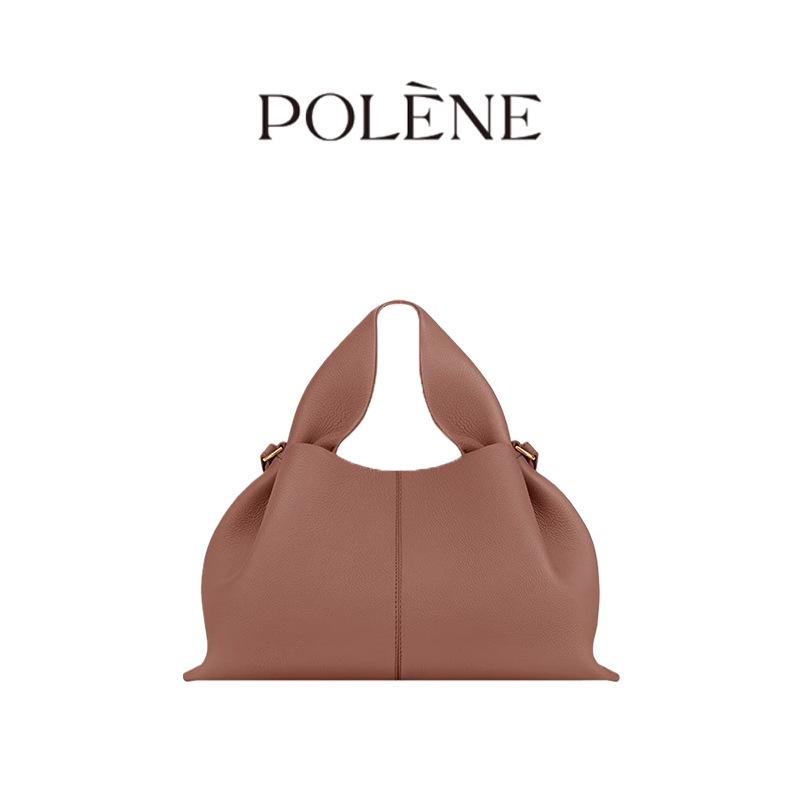 French Luxury Genuine Leather Dumpling Handbag - Retro European & American Design