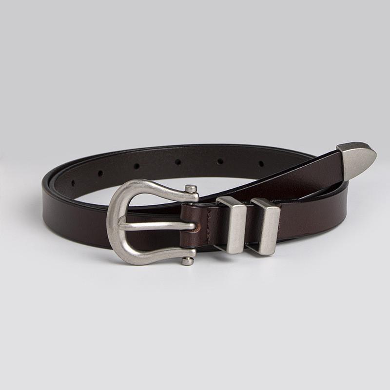 Premium Cowhide Dress Belt For Women With Metal Pin Buckle For Work And Casual