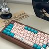 Клавиши Daily News Cherry PBT Пятисторонний Термосублимационный Минималистичный Колпачок Клавиши Индивидуальный Колпачок Клавиши 144 Клавиши Ретро Зеленый Колпачок Клавиши