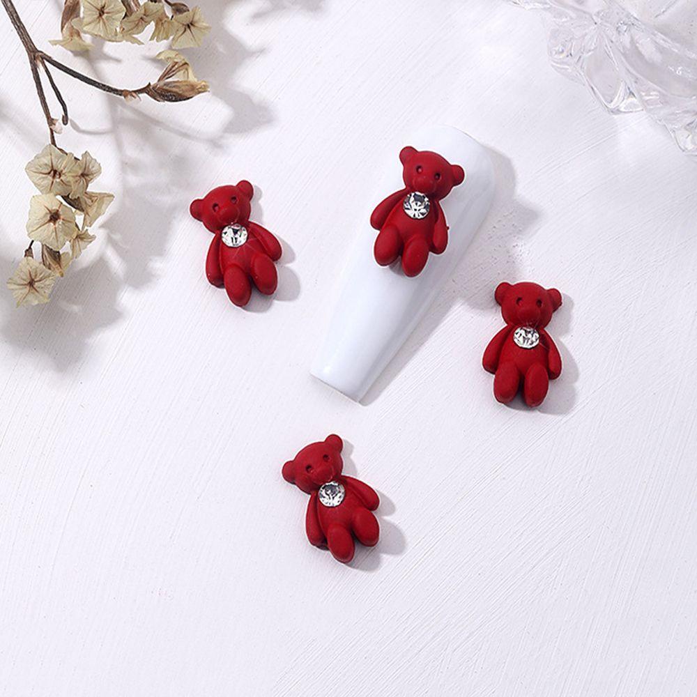 Украшения для ногтей в виде животных из цветной смолы, 3D-подвески для ногтей, мультяшные украшения для ногтей, мультяшные украшения для ногтей