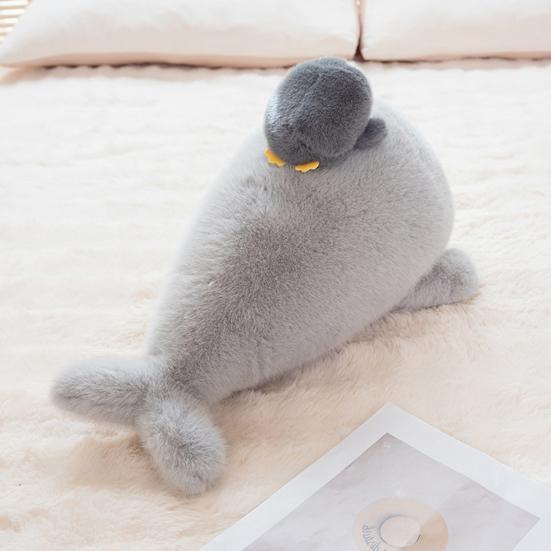 Мягкая плюшевая кукла «Морской лев», плюшевая игрушка «Морской лев» 50 см, очаровательный пушистый пингвин и игрушка «Морской лев» для детей, мальчиков и девочек