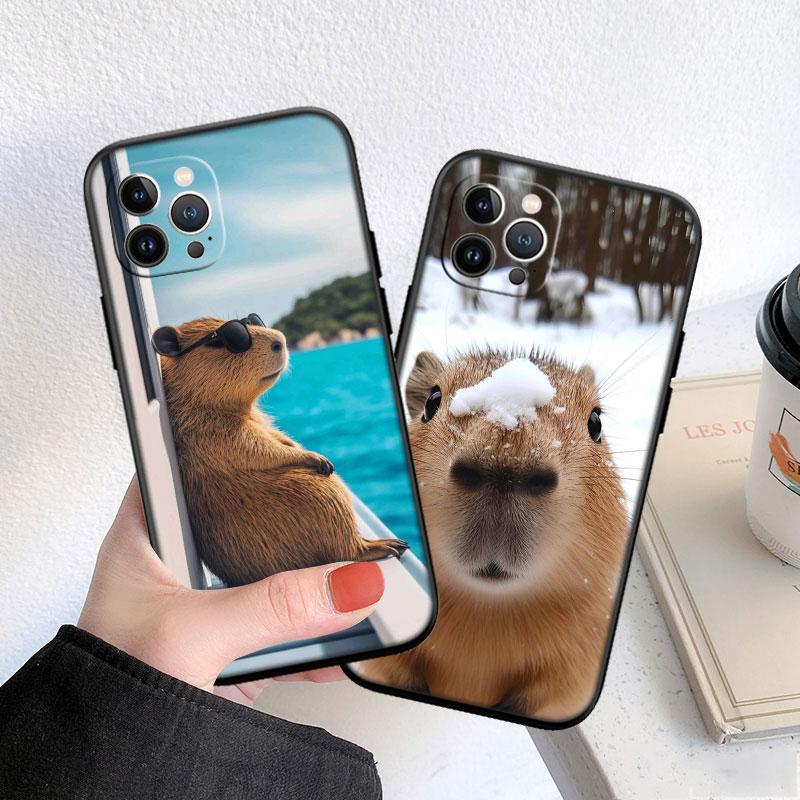 PP13 Cartoon Capybara Soft Shell Phone Case for OPPO A3 Pro A72 A74 A76 A77 A77S A78 A79 A94 A95 A18 A40M A58