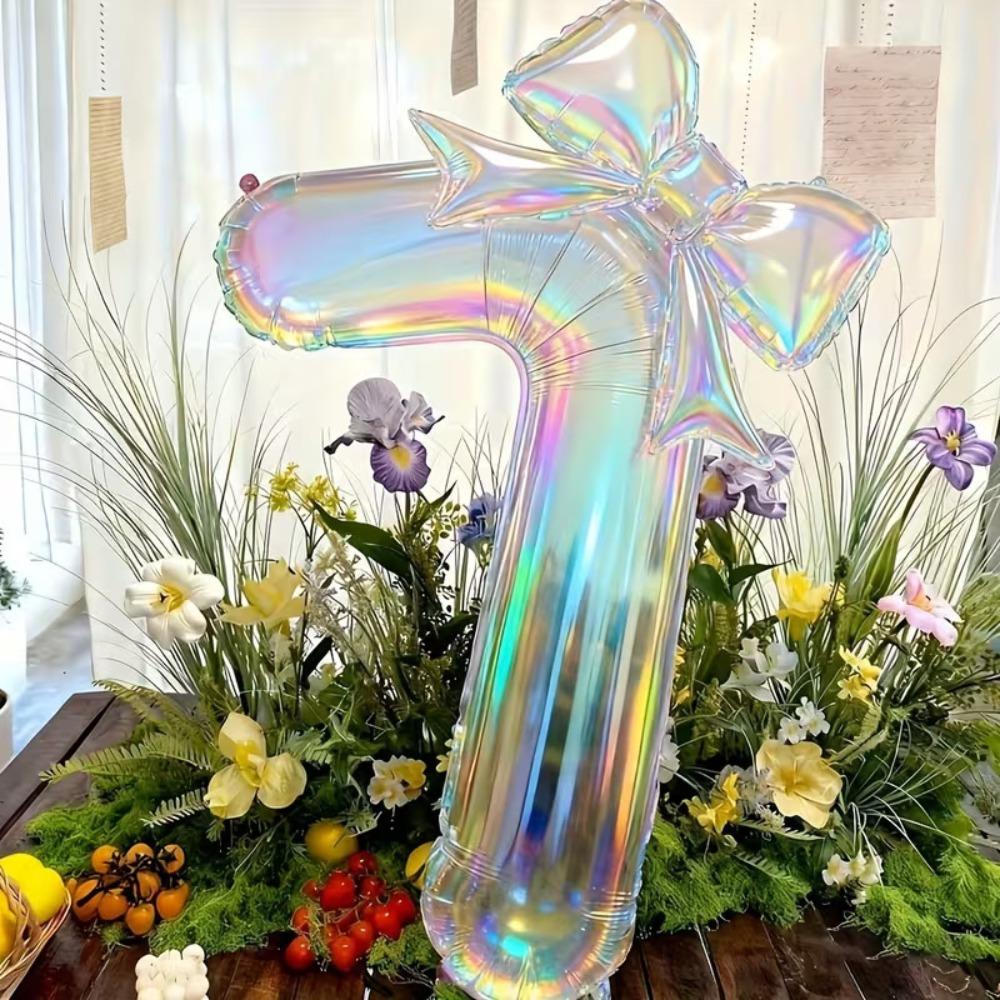 0-9 Number Balloon Decorative Birthday Party Balloon Bowknot Balloon Photo Props Anniversary