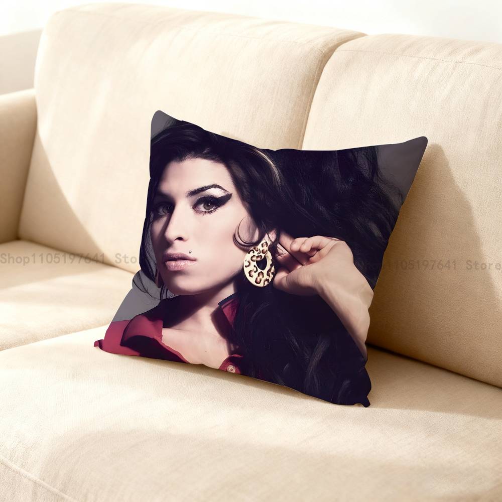 A-Amy W-Winehouse Pillow Case For Sofa Decor Car Office Room Printing Cushion Cover Decorations And Protector