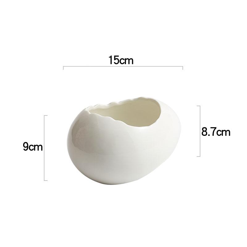 Ceramic Bowl Egg Shell Shape Steamed Egg Bowl Household Dim Sum Bowl Soup Bowls Noodles Bowls Salad Bowls Kitchen Supplies