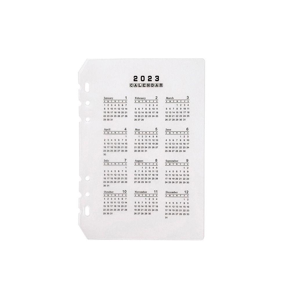 Пластиковый календарь, канцелярские принадлежности, блокнот, внутренняя бумага, блокнот, разделитель страниц, разделитель индексов, кольцо-переплет