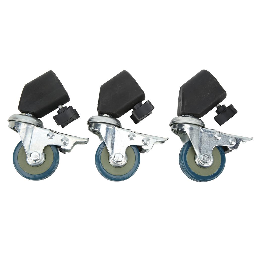 3pcs 22mm Swivel Caster Wheels Set for Photography Light Stand Studio Photo Video Shooting Locking
