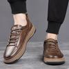 Модная мужская обувь осень 2024 года, новые модные повседневные комбинезоны из натуральной кожи с низким верхом в стиле ретро из кожи