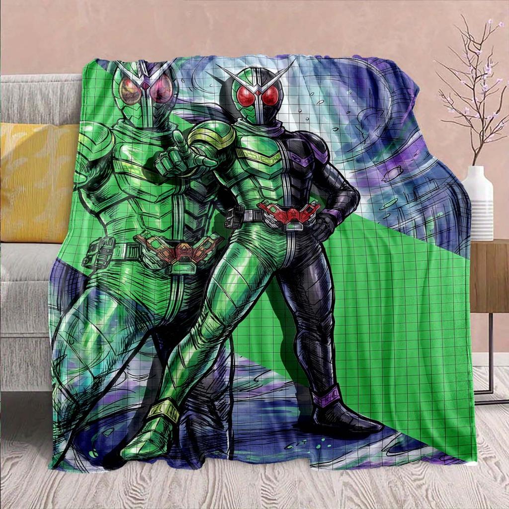 Фланелевое одеяло Kamen Rider – Мягкое, теплое, идеально подходит для диванов, постельного белья, кемпинга, путешествий, офиса и домашнего декора – QJY